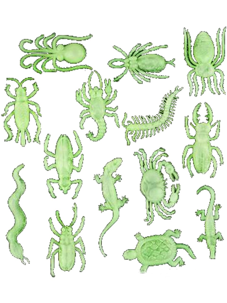 Lot 144 Glow In The Dark Halloween Decor Plastic Insects And